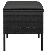 Gartenhocker mit Kissen 4 Stk. Schwarz Poly Rattan