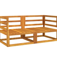 Modular-Ecksofas 2 Stk. mit Kissen Taupe Massivholz Akazie