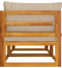Modular-Ecksofas 2 Stk. mit Kissen Taupe Massivholz Akazie