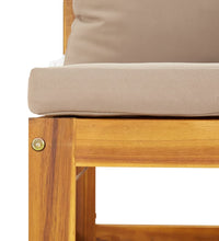 Modular-Ecksofa mit Taupe Kissen Massivholz Akazie
