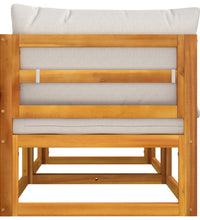Modular-Ecksofas 2 Stk. mit Hellgrauen Kissen Massivholz Akazie