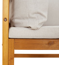 Modular-Ecksofas 2 Stk. mit Hellgrauen Kissen Massivholz Akazie