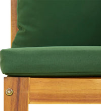 Modular-Ecksofas 2 Stk. mit Grünen Kissen Massivholz Akazie