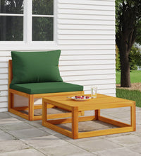 2-tlg. Garten-Sofa-Set mit Kissen Massivholz Akazie