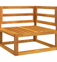 Modular-Ecksofa mit Grünen Kissen Massivholz Akazie
