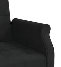 Schlafsofa mit Kissen Schwarz Samt