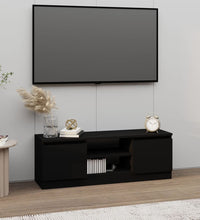 TV-Schrank mit Tür Schwarz 102x30x36 cm