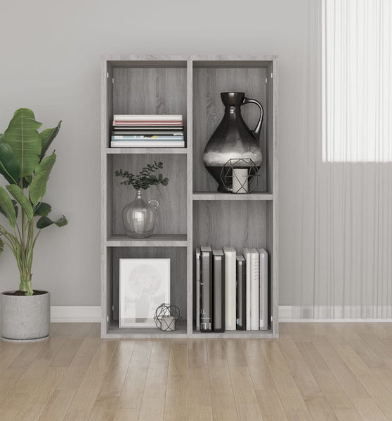 Bücherregal/Sideboard Grau Sonoma 50x25x80 cm Holzwerkstoff