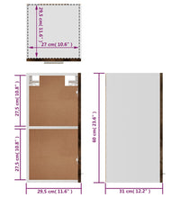 Hängeschrank Räuchereiche 29,5x31x60 cm Holzwerkstoff