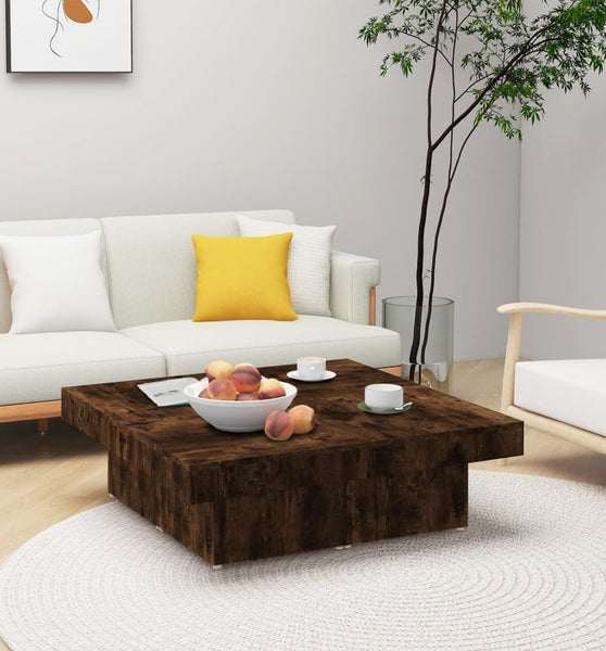 Couchtisch Räuchereiche 90x90x28 cm Holzwerkstoff