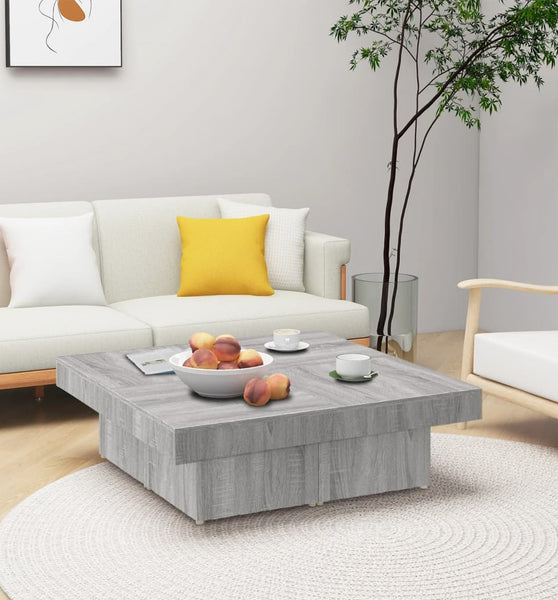 Couchtisch Grau Sonoma 90x90x28 cm Holzwerkstoff