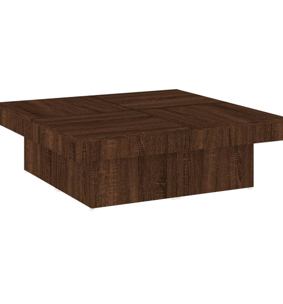Couchtisch Braun Eichen-Optik 90x90x28 cm Holzwerkstoff