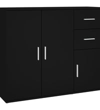 Sideboard Schwarz 91x29,5x75 cm Holzwerkstoff