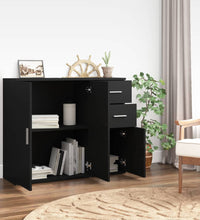 Sideboard Schwarz 91x29,5x75 cm Holzwerkstoff