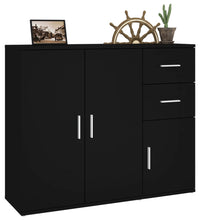 Sideboard Schwarz 91x29,5x75 cm Holzwerkstoff