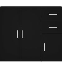 Sideboard Schwarz 91x29,5x75 cm Holzwerkstoff