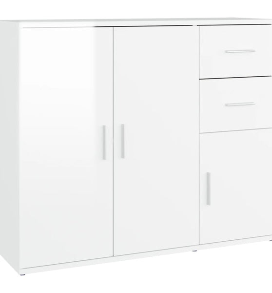Sideboard Hochglanz-Weiß 91x29,5x75 cm Holzwerkstoff