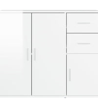 Sideboard Hochglanz-Weiß 91x29,5x75 cm Holzwerkstoff
