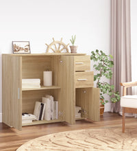 Sideboard Sonoma-Eiche 91x29,5x75 cm Holzwerkstoff