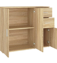 Sideboard Sonoma-Eiche 91x29,5x75 cm Holzwerkstoff