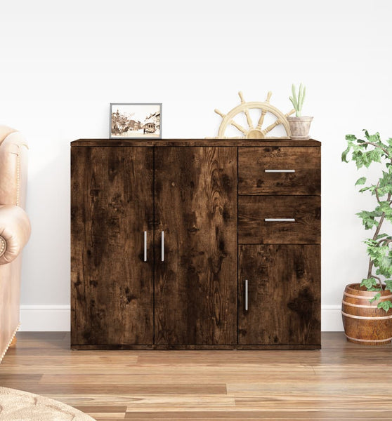 Sideboard Räuchereiche 91x29,5x75 cm Holzwerkstoff