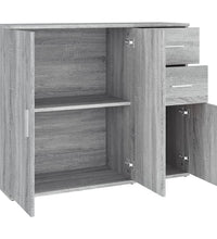 Sideboard Grau Sonoma 91x29,5x75 cm Holzwerkstoff