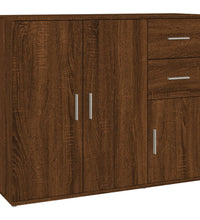 Sideboard Braun Eichen-Optik 91x29,5x75 cm Holzwerkstoff