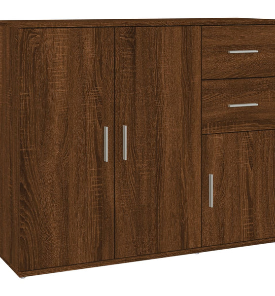 Sideboard Braun Eichen-Optik 91x29,5x75 cm Holzwerkstoff