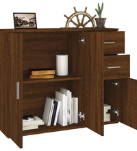 Sideboard Braun Eichen-Optik 91x29,5x75 cm Holzwerkstoff