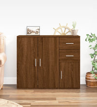 Sideboard Braun Eichen-Optik 91x29,5x75 cm Holzwerkstoff