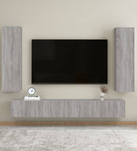 TV-Wandschränke 2 Stk. Grau Sonoma 30,5x30x110 cm