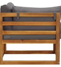 Ecksofas 2 Stk. Modular mit Kissen Massivholz Akazie