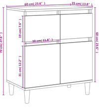 Sideboard Schwarz 60x35x70 cm Holzwerkstoff