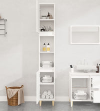 Badschrank Weiß 30x30x190 cm Holzwerkstoff