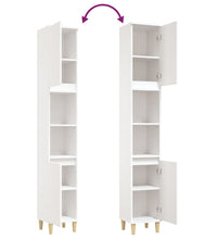 Badschrank Weiß 30x30x190 cm Holzwerkstoff