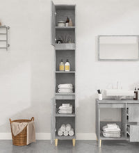 Badschrank Betongrau 30x30x190 cm Holzwerkstoff
