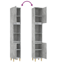 Badschrank Betongrau 30x30x190 cm Holzwerkstoff