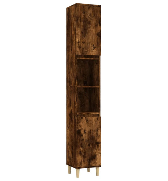 Badschrank Räuchereiche 30x30x190 cm Holzwerkstoff