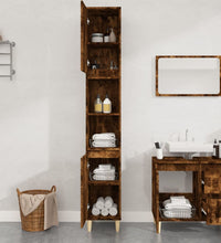 Badschrank Räuchereiche 30x30x190 cm Holzwerkstoff