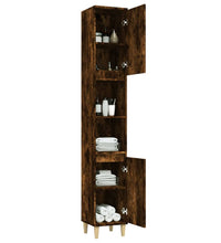 Badschrank Räuchereiche 30x30x190 cm Holzwerkstoff
