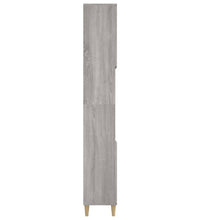 Badschrank Grau Sonoma 30x30x190 cm Holzwerkstoff