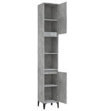 Badschrank Betongrau 30x30x190 cm Holzwerkstoff