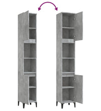 Badschrank Betongrau 30x30x190 cm Holzwerkstoff