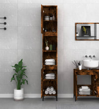 Badschrank Räuchereiche 30x30x190 cm Holzwerkstoff
