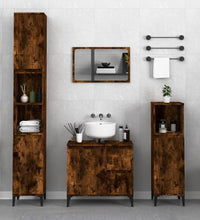 Badschrank Räuchereiche 30x30x190 cm Holzwerkstoff