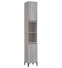 Badschrank Grau Sonoma 30x30x190 cm Holzwerkstoff