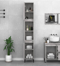 Badschrank Grau Sonoma 30x30x190 cm Holzwerkstoff