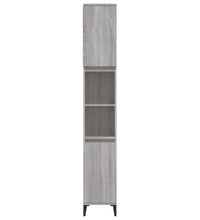Badschrank Grau Sonoma 30x30x190 cm Holzwerkstoff