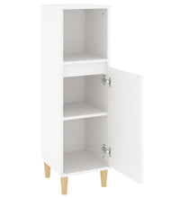 Badschrank Weiß 30x30x100 cm Holzwerkstoff