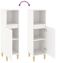 Badschrank Weiß 30x30x100 cm Holzwerkstoff